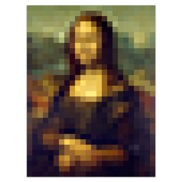 Wandtattoos: Poster Mona Lisa Gioconda Pixel
