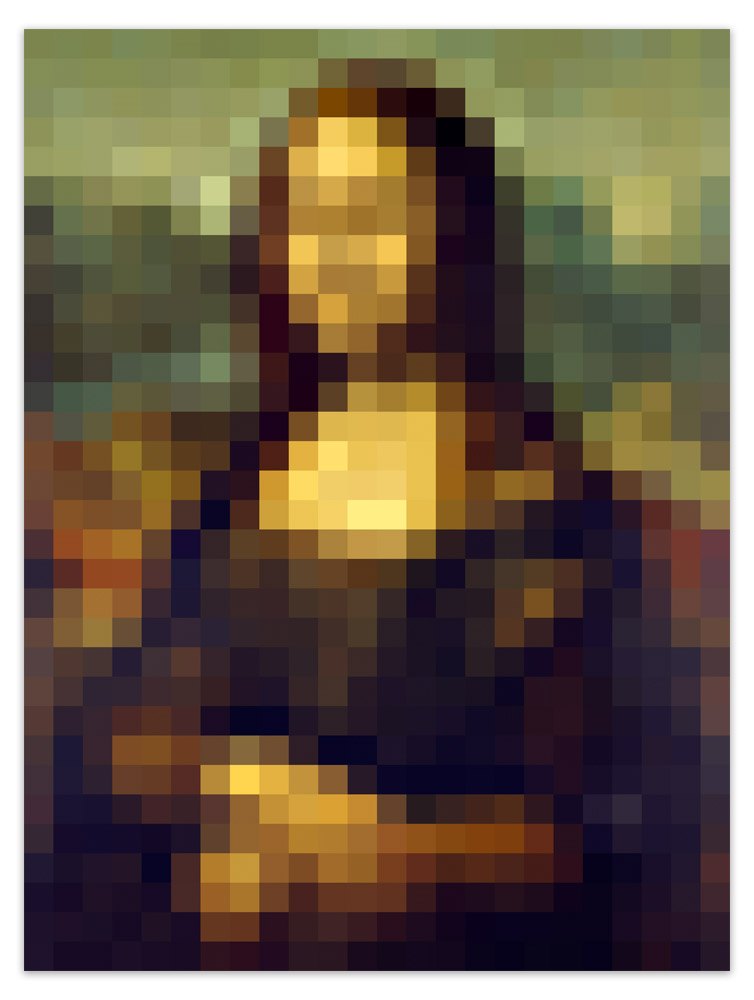 Wandtattoos: Poster Mona Lisa Gioconda Pixel