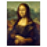 Wandtattoos: Poster Mona Lisa Gioconda Pixel 4