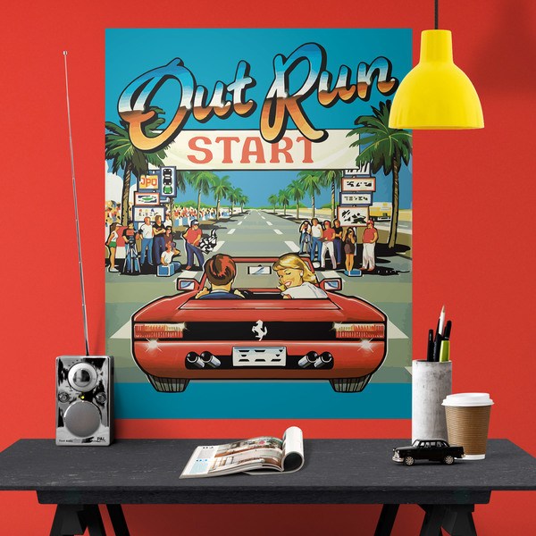 Wandtattoos: Poster Out Run Arcade