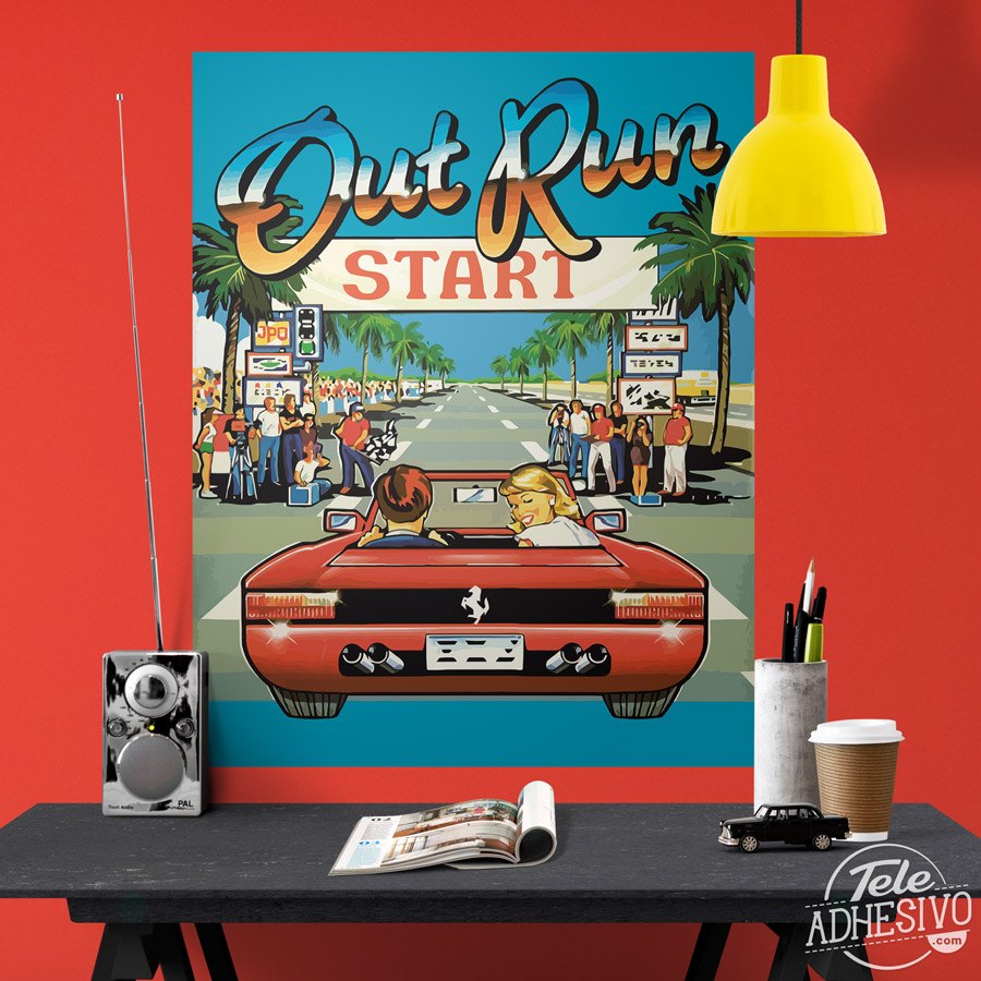 Wandtattoos: Poster Out Run Arcade