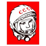Wandtattoos: Poster Astronaut Yuri Gagarin 4