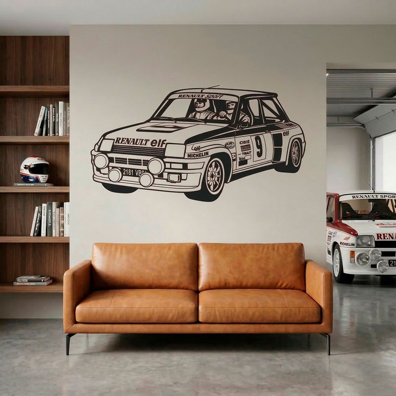 Renault 5 Turbo Rallye Wandtattoo 2