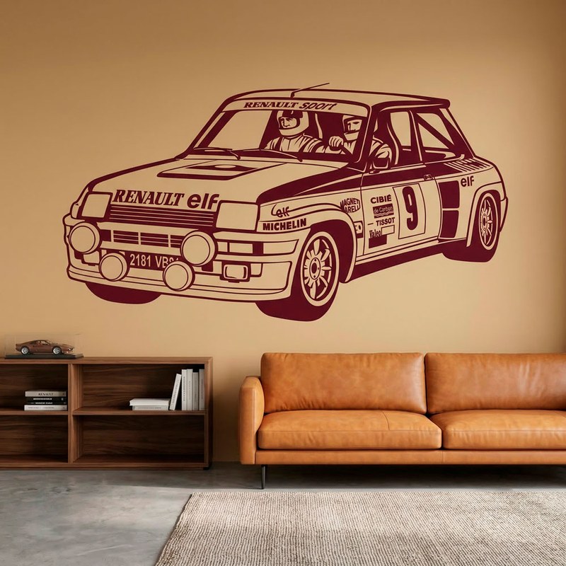 Renault 5 Turbo Rallye Wandtattoo 3