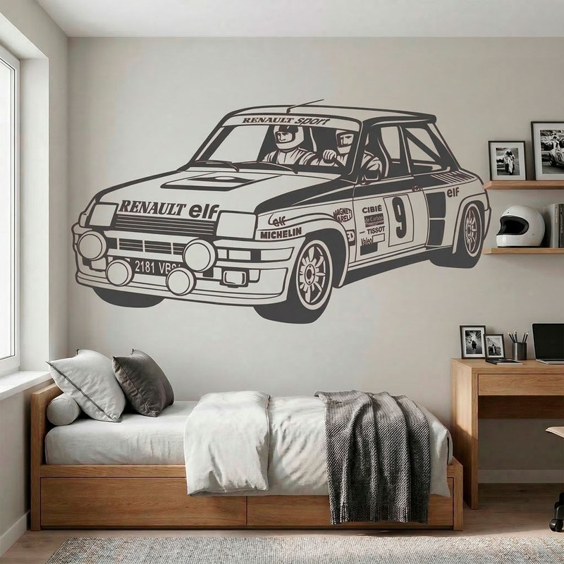 Renault 5 Turbo Rallye Wandtattoo 7