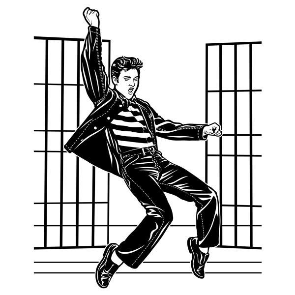 Wandtattoos: Elvis Presley Jailhouse Rock