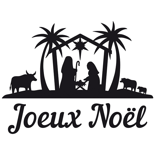 Wandtattoos: Joyeux Noël im Portal von Bethlehem