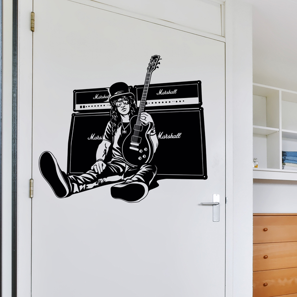 Wandtattoos: Slash, Gitarre und Lautsprecher