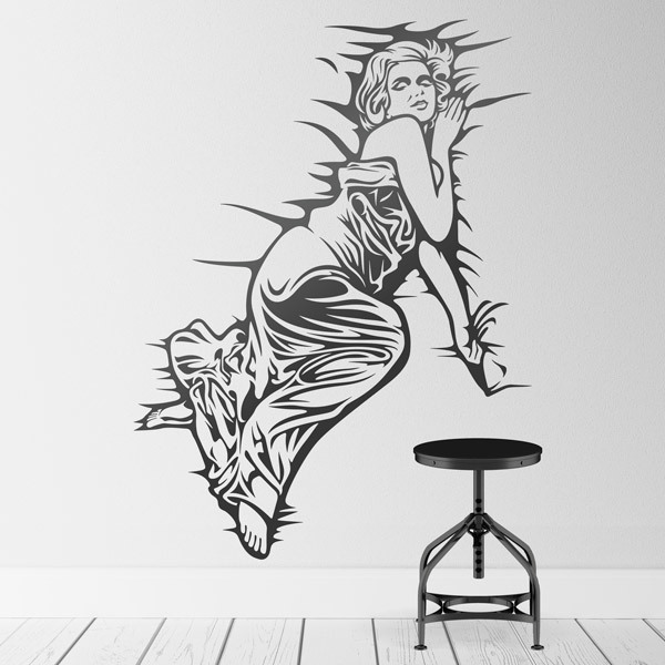 Wandtattoos: Marilyn Monroe zwischen den Blättern