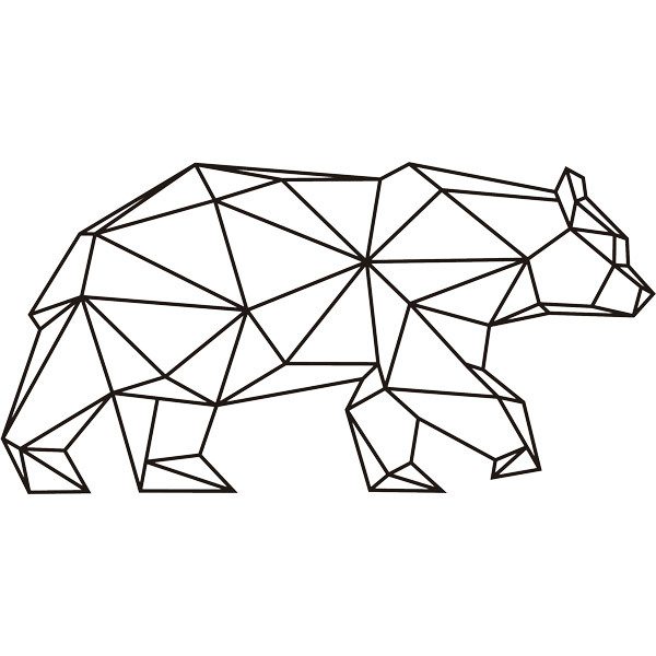 Wandtattoos: Geometric Origami Bär