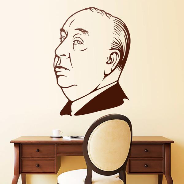 Wandtattoos: Alfred Hitchcock face