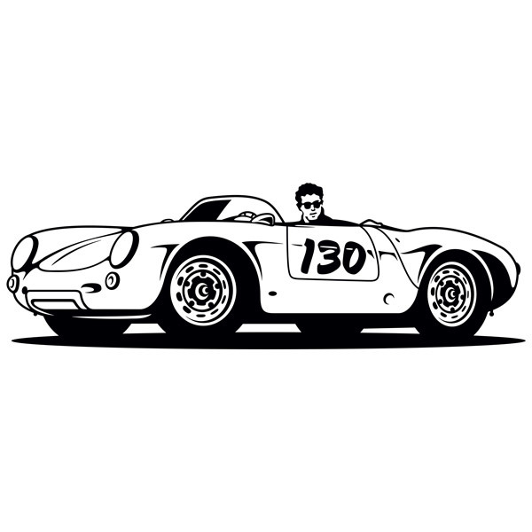 Wandtattoos: Porsche 550 Spyder Little Bastard