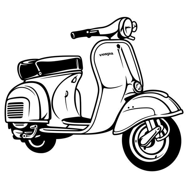 Wandtattoos: Moto Vespa