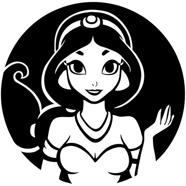 Kinderzimmer Wandtattoo: Prinzessin Jasmin (Aladdin)