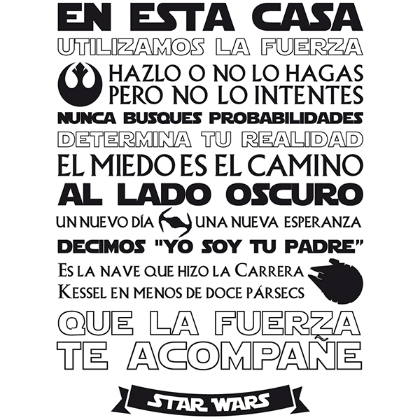 Wandtattoos: En esta Casa - Star Wars