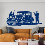 Wandtattoos: Al Capone Gangster und gepanzerten Cadillac 2