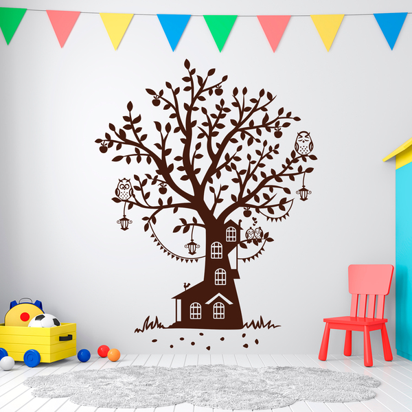 Kinderzimmer Wandtattoo: Die Eule-Baumhaus