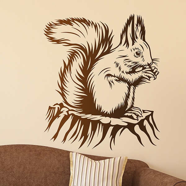 Wandtattoos: Eichhörnchen essen