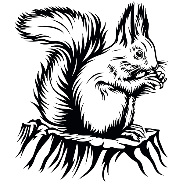 Wandtattoos: Eichhörnchen essen