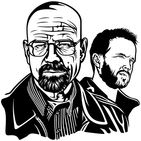 Wandtattoos: Breaking Bad Walter White und Jesse Pinkman