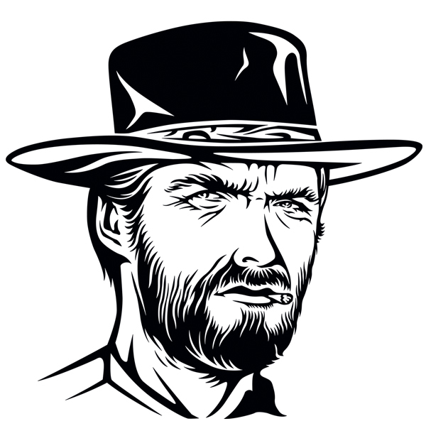 Wandtattoos: Clint Eastwood