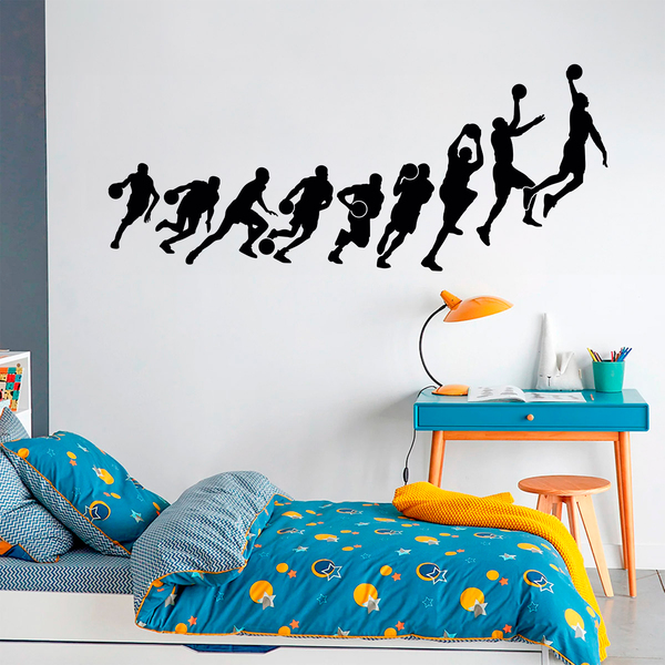 Wandtattoos: Basketball Michael Jordan Silhouetten