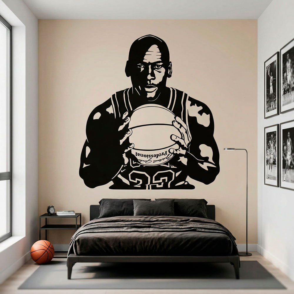 Michael Jordan mit einem ball 3