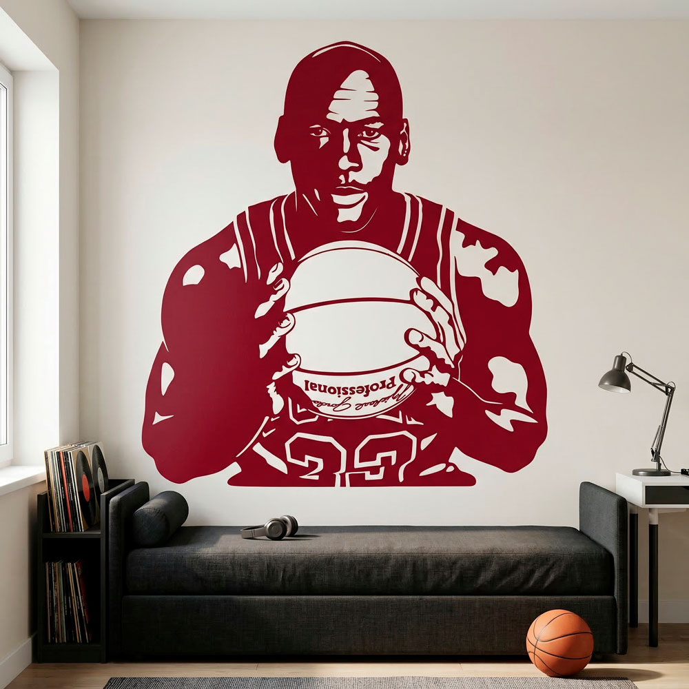 Michael Jordan mit einem ball 6