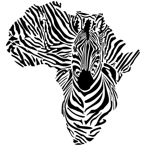 Wandtattoos: Zebra in Afrika