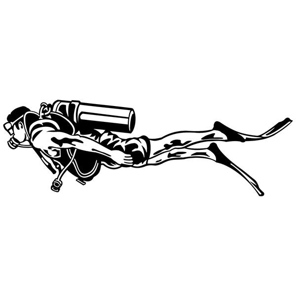 Wandtattoos: Sporttaucher mit Vollausr&uuml;stung