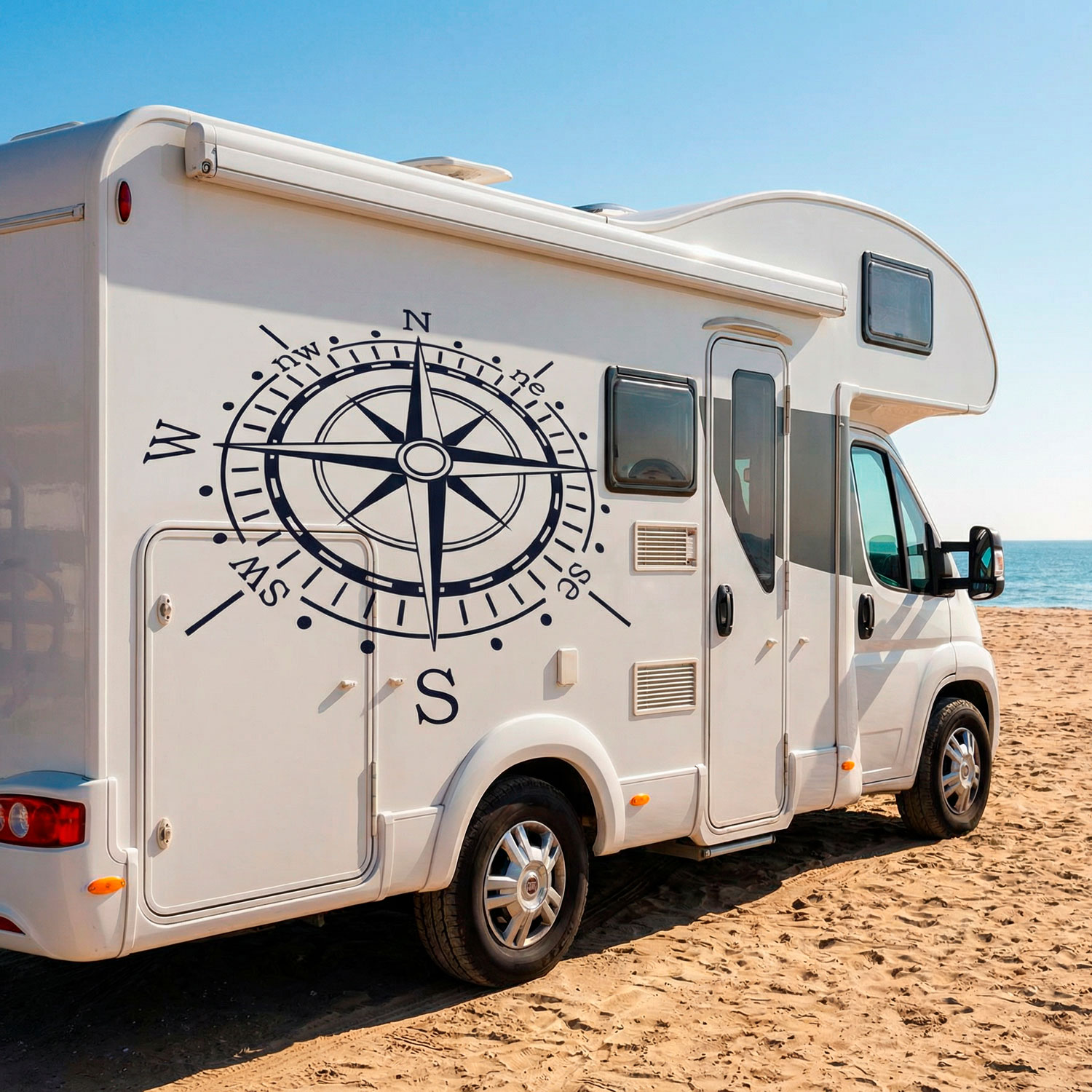 Wohnmobil aufkleber: Nautische Rose