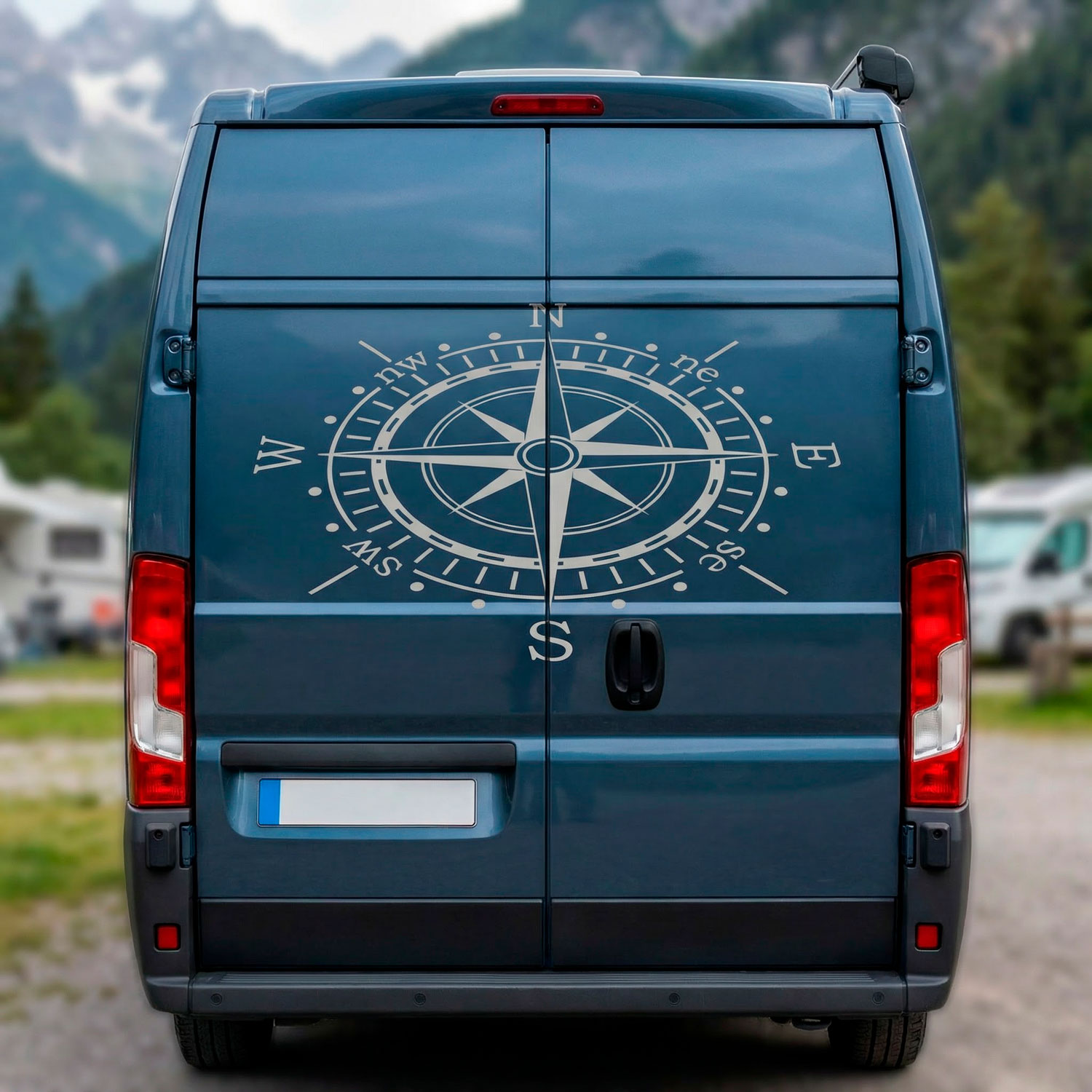 Wohnmobil aufkleber: Nautische Rose