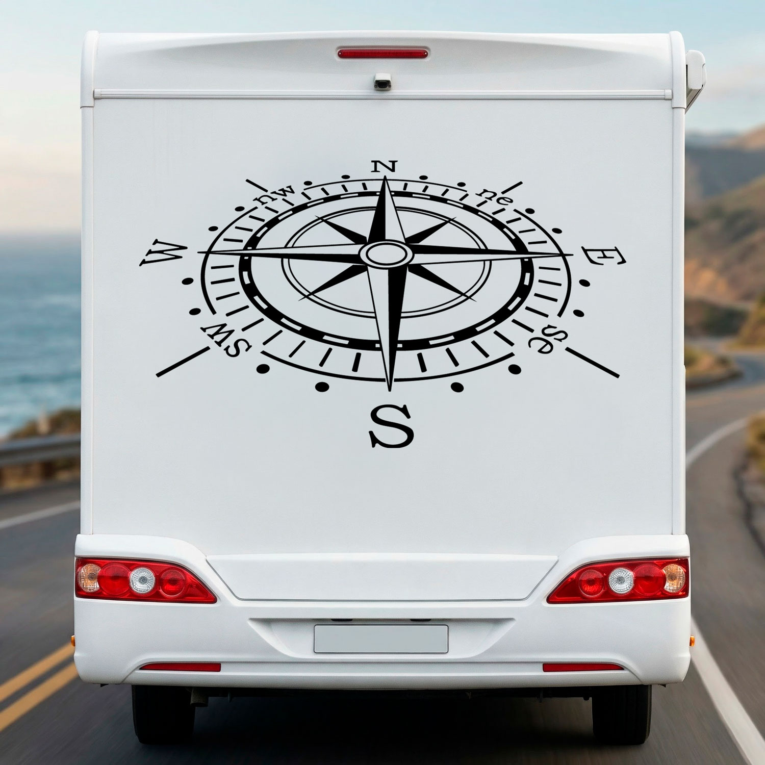 Wohnmobil aufkleber: Nautische Rose