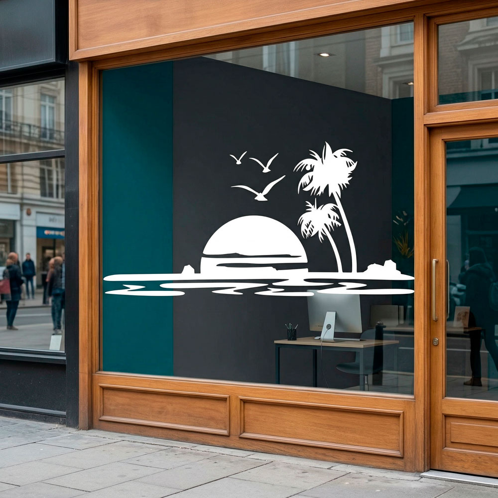 Wandtattoos: Sonnenuntergang im Paradies