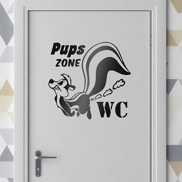 Wandtattoos: Pups zone WC