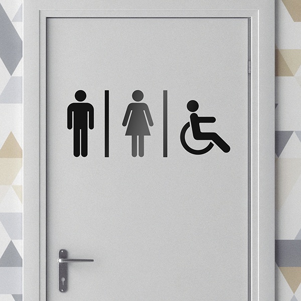 Wandtattoos: Sanitäre WC-Symbole