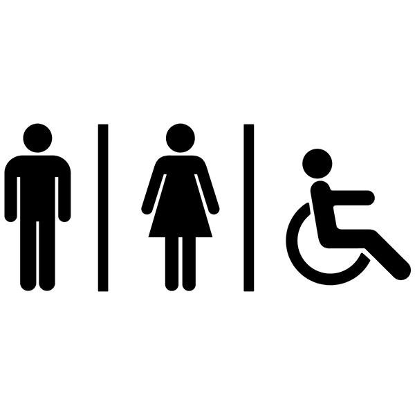 Wandtattoos: Sanitäre WC-Symbole