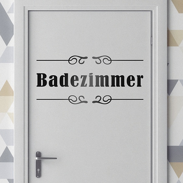 Wandtattoos: Beschilderung - Badezimmer