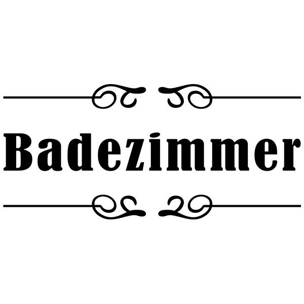 Wandtattoos: Beschilderung - Badezimmer
