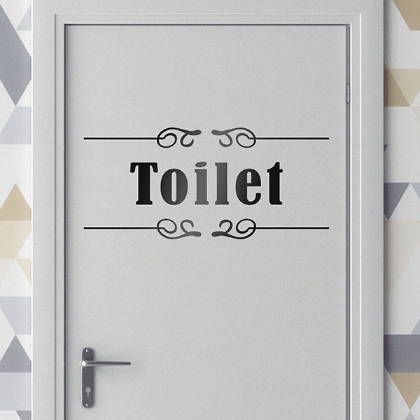 Wandtattoos: Beschilderung - Toilet