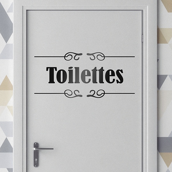 Wandtattoos: Beschilderung - Toilettes