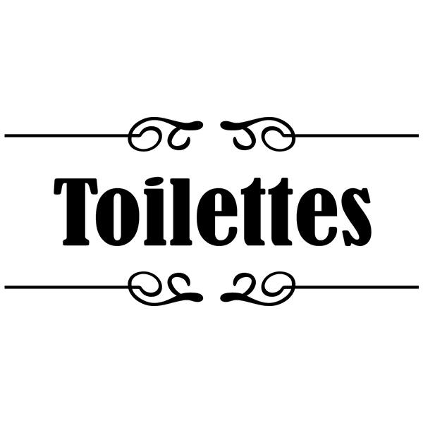 Wandtattoos: Beschilderung - Toilettes