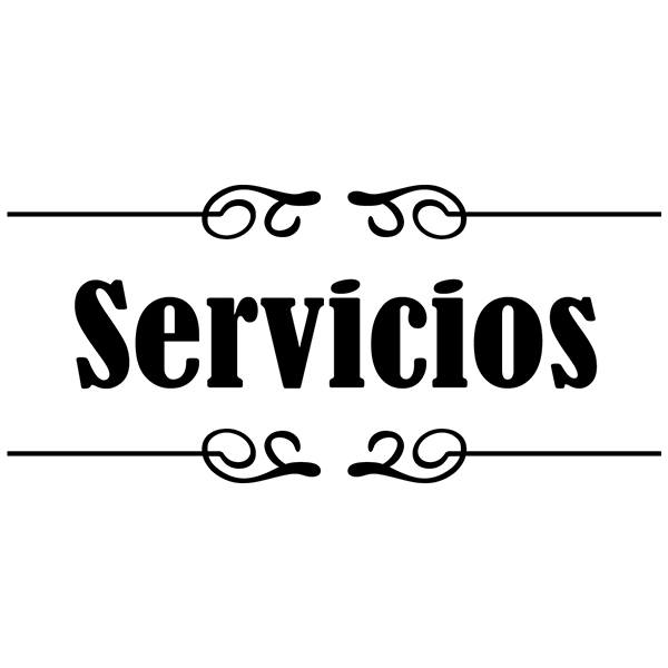 Wandtattoos: Beschilderung - Servicios