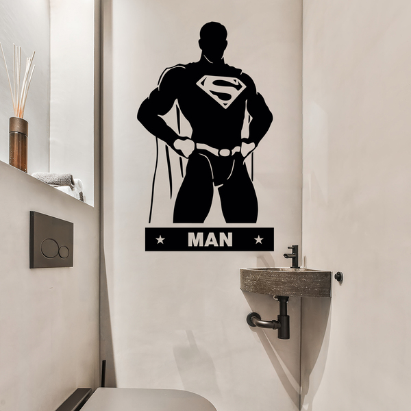 Wandtattoos: WC SuperMan