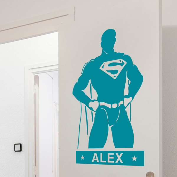 Kinderzimmer Wandtattoo: SuperMan angepasst