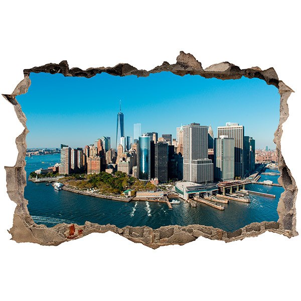 Wandtattoos: Loch Luftaufnahme New York