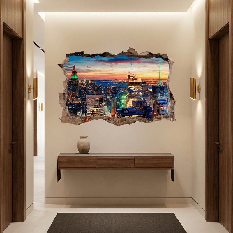 Wandtattoos: Loch New York in der Nacht