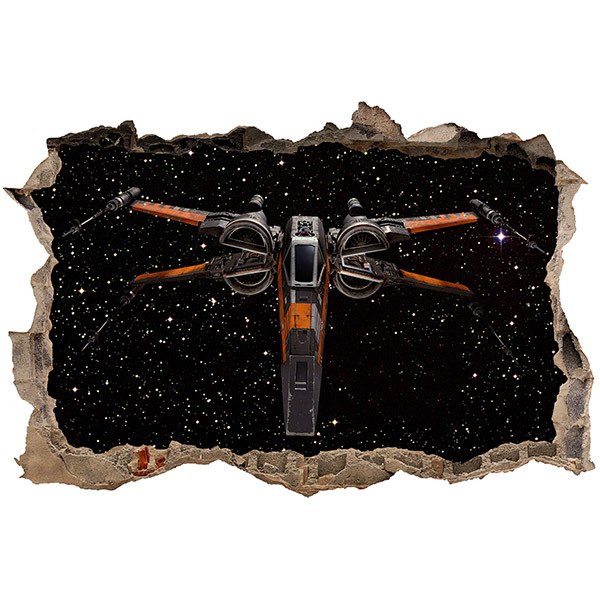 Wandtattoos: Loch X-Wing Starfighter - Poe Dameron