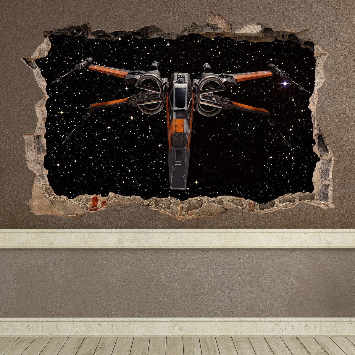 Wandtattoos: Loch X-Wing Starfighter - Poe Dameron