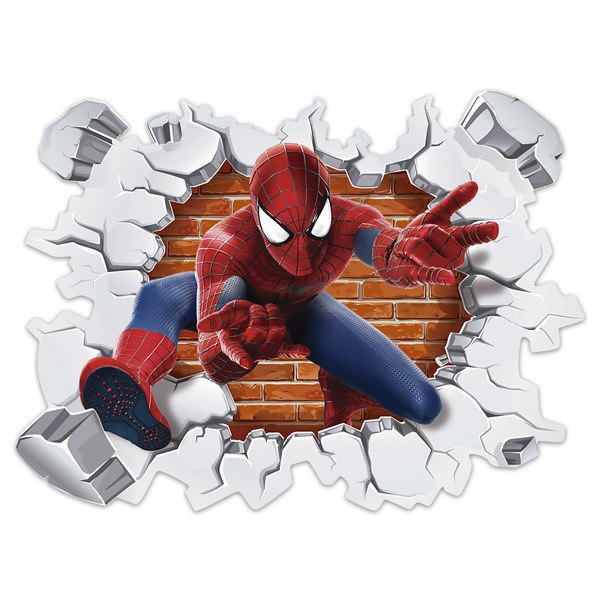 Wandtattoos: Loch in der Wand Spiderman